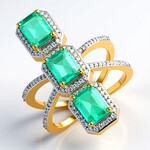 Anello in oro con Smeraldo Etiope (SUHANA)