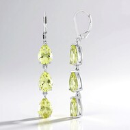 Ouro Verde-Quarz-Silberohrringe