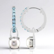 Orecchini in argento con Perla d'Acqua Dolce Argentata