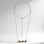Collana in argento con Ambra Baltica color Ciliegia (dagen)