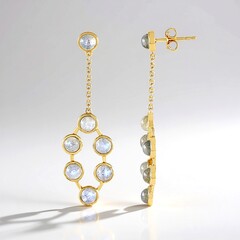 Orecchini in argento con Labradorite Blu Maniry
