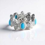 Bague en argent et Turquoise Sleeping Beauty (Dallas Prince Designs)