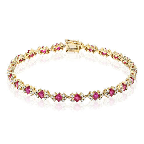 Gouden armband met AAA Mozambique robijnen (CIRARI)
