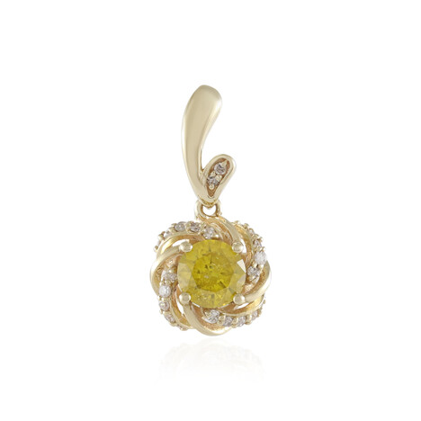 9K I2 Yellow Diamond Gold Pendant