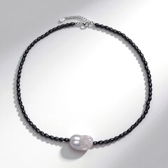 Collana in argento con Perla d'Acqua Dolce Argentata