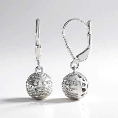Pendientes en plata con Zircón (SAELOCANA)