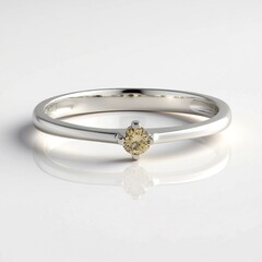 Anello in argento con Diamante Champagne I3