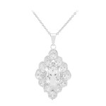 Collana in argento con Topazio Bianco