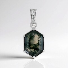 Ciondolo in argento con Agata Muschiata