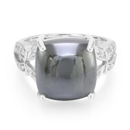 Anillo en plata con Hematita negra