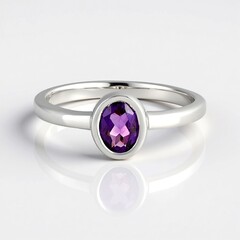 Anello in argento con Ametista Siberiana