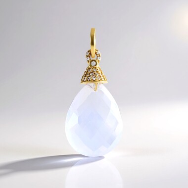 Blue Moon Quartz Silver Pendant