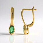 Orecchini in argento con Smeraldo Colombiano