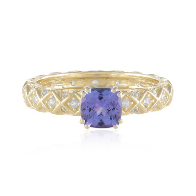 Gouden ring met een tanzaniet (de Melo)