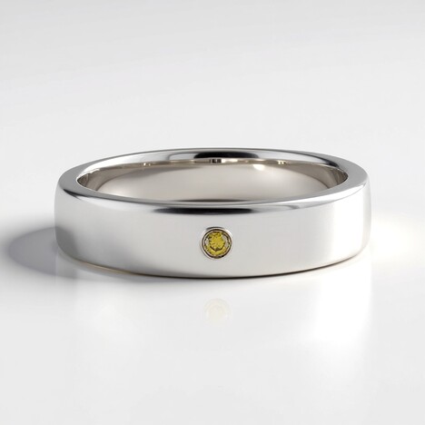 Anello in argento con Diamante Giallo I3
