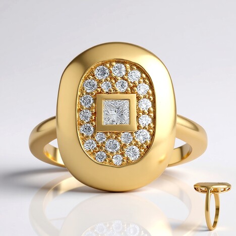 Anello in oro con Diamante SI1 (G) (Annette)
