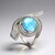 Anello in argento con Larimar