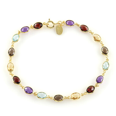 Edelstein-Silberarmband