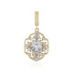 Gouden hanger met een zirkoon