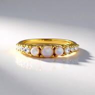 Australian Opal Silver Ring