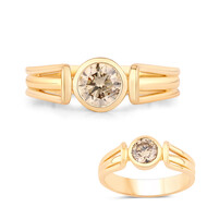 I2 Schokoladen-Brillant-Goldring (SUHANA)