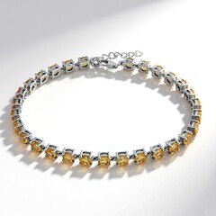 Bracciale in argento con Citrino