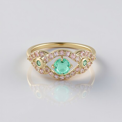 Anello in oro con Smeraldo Russo