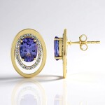 Orecchini in oro con Tanzanite AAA (de Melo Gold)