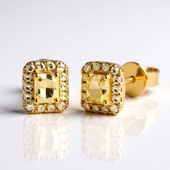 Orecchini in oro con Diamante Giallo SI2