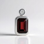 Pendentif en argent et Grenat du Mozambique