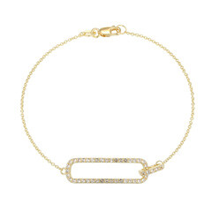 Brazalete en plata con Topacio blanco
