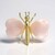 Figurine en laiton et Quartz rose