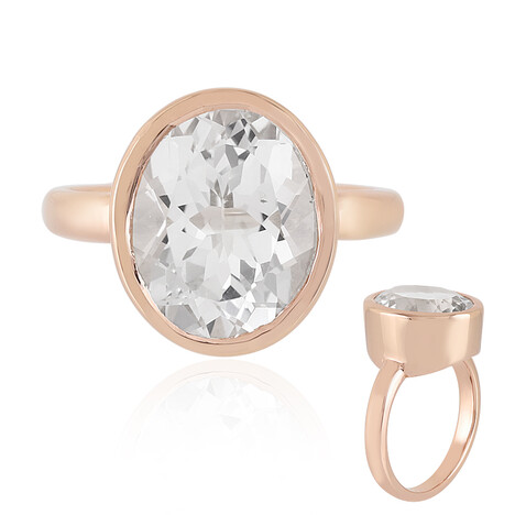 Weißer Topas-Silberring