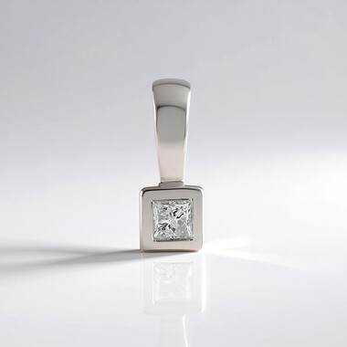 Zilveren hanger met een I3 (H) Diamant