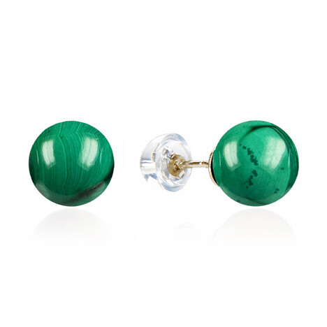 Orecchini in oro con Malachite