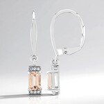 Orecchini in argento con Morganite Brasiliana