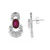 Boucles d'oreilles en argent et Rubis de Bemainty (de Melo Essence)
