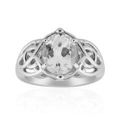 Anello in argento con Topazio Bianco