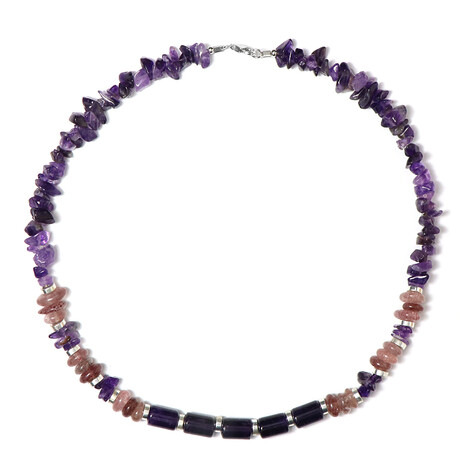 Edelstein-Silberhalskette