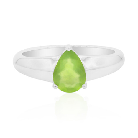 Anello in argento con Opale Verde Brasiliano