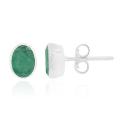 Boucles d'oreilles en argent et Emeraude de Socoto