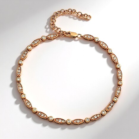 Bracciale in oro con Diamante Champagne I2 (KM by Juwelo)