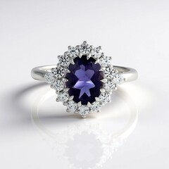 Anello in argento con Iolite