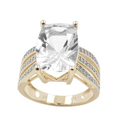 Gouden ring met een danburiet