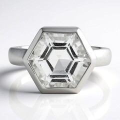 Anello in argento con Quarzo Bianco