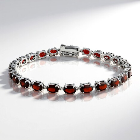 Bracciale in argento con Granato