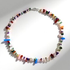 Collana in argento con Agata Muschiata