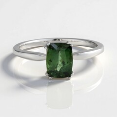 Anello in argento con Apatite Cromo