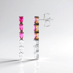 Orecchini in argento con Rubino della Birmania