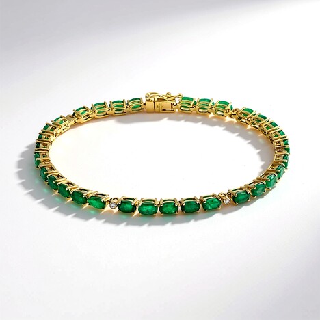 Bracciale in oro con Smeraldo Zambia AAA